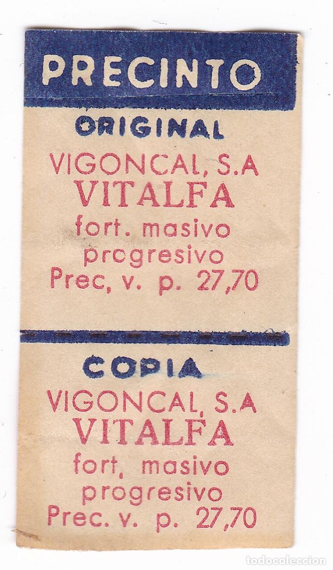 Selos: Vi&ntilde;eta, sello o precinto original. De antiguos medicamentos, farmacia, S.O.E. El de la fotografia.