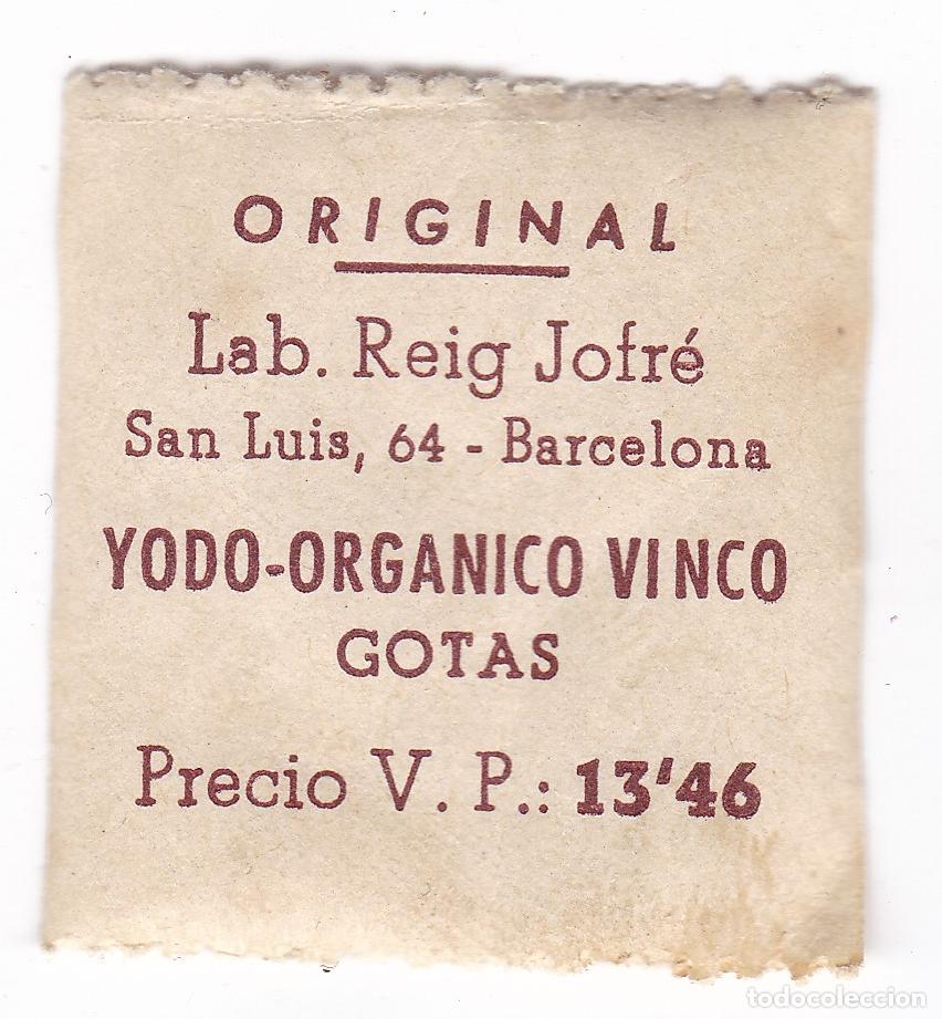 Timbres: Vi&ntilde;eta, sello o precinto original. De antiguos medicamentos, farmacia, S.O.E. El de la fotograf&iacute;a.