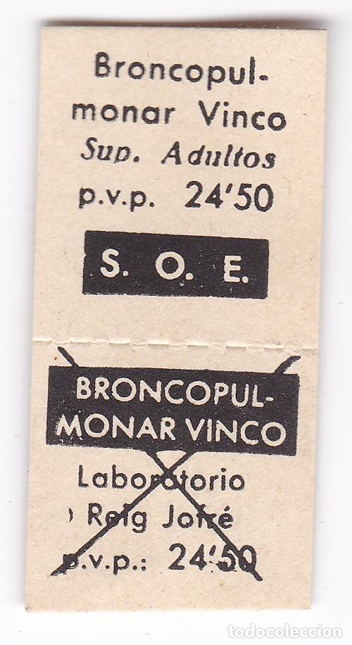 Timbres: Vi&ntilde;eta, sello o precinto original. De antiguos medicamentos, farmacia, S.O.E. El de la fotograf&iacute;a.