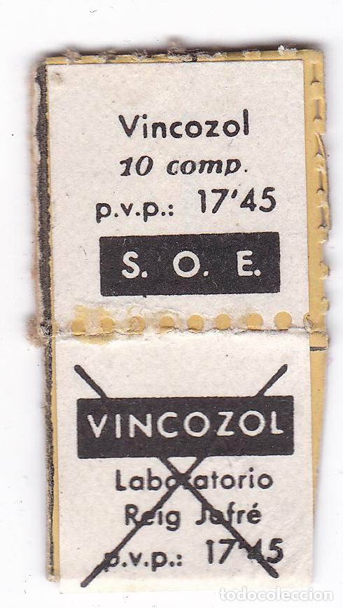 Timbres: Vi&ntilde;eta, sello o precinto original. De antiguos medicamentos, farmacia, S.O.E. El de la fotograf&iacute;a.