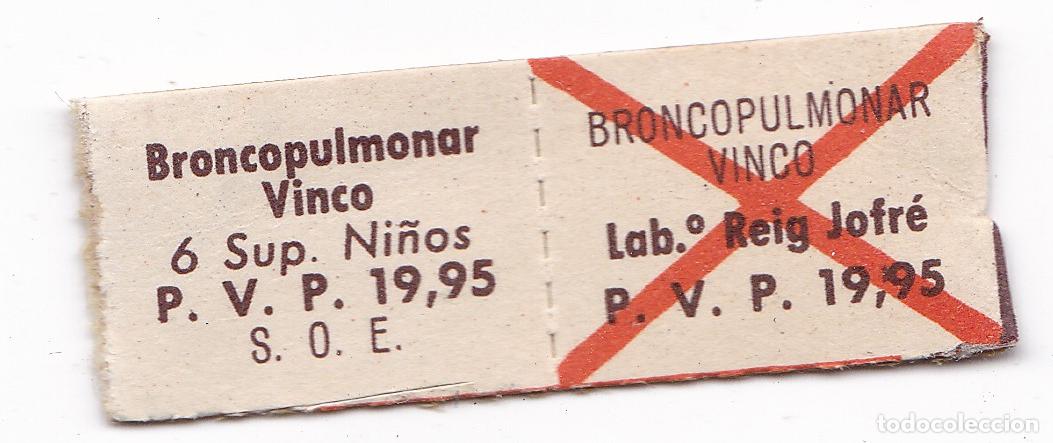 Timbres: Vi&ntilde;eta, sello o precinto original. De antiguos medicamentos, farmacia, S.O.E. El de la fotograf&iacute;a.