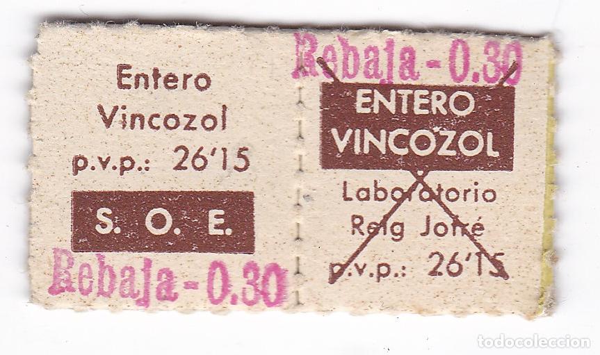 Timbres: Vi&ntilde;eta, sello o precinto original. De antiguos medicamentos, farmacia, S.O.E. El de la fotograf&iacute;a.