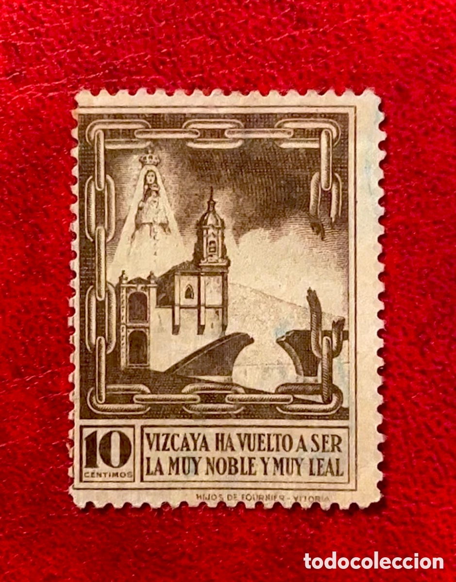 Sellos: Curisoso sello Vizcaya Guerra Civil 1937 Sublevados