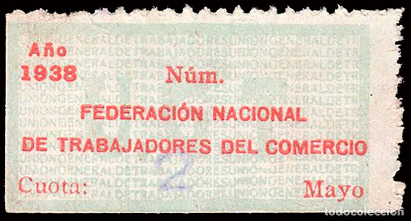 Timbres: Espa&ntilde;a - Guerra Civil - Vi&ntilde;etas Pol&iacute;ticas - Allepuz ** 799 - &rdquo;2 ptas. Federaci&oacute;n Nacional.. &rdquo; letras
