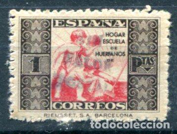 Sellos: Edifil 6 de beneficencia. 1 pta. Nuevo con goma y sin fijasellos.