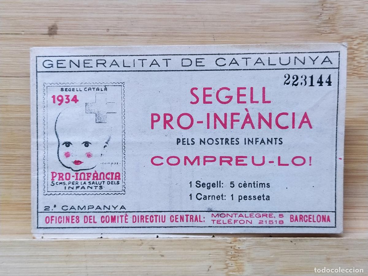 Sellos: GUERRA CIVIL - SEGELL PRO INFANCIA 1936 1937 - 20 VI&Ntilde;ETAS -VER FOTOS-(116.981)