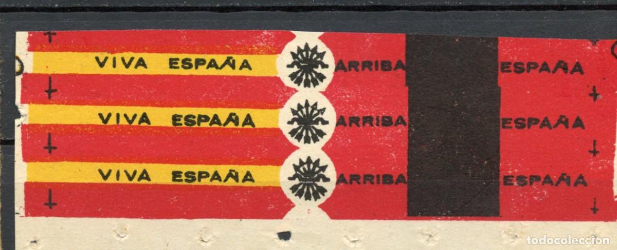 Sellos: ETIQUETA PATRI&Oacute;TICA ZONA NACIONAL CAT&Aacute;LOGO ALLEPUZ - EDIFIL N&ordm; 50 tira de 3