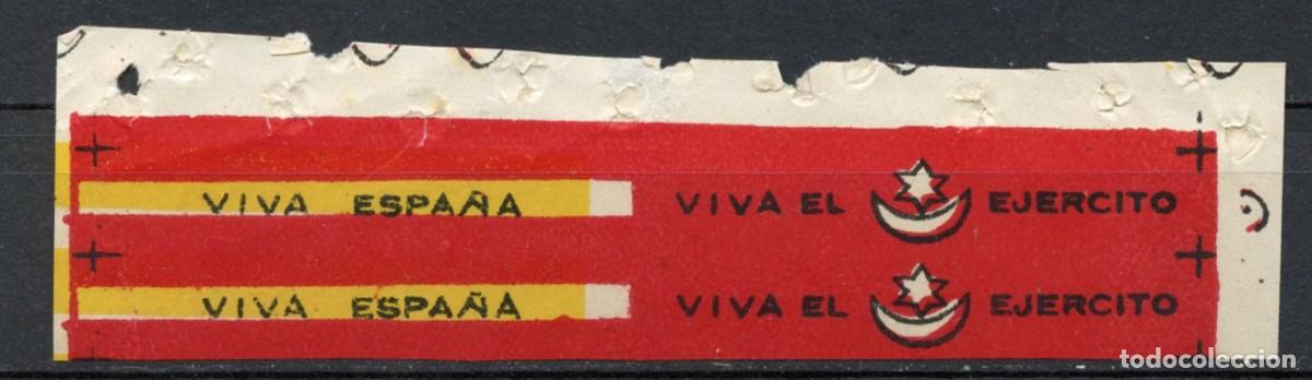 Sellos: ETIQUETA PATRI&Oacute;TICA ZONA NACIONAL CAT&Aacute;LOGO ALLEPUZ - EDIFIL N&ordm; 51 pareja**