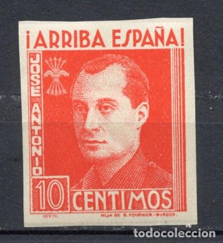 Sellos: FET - JONS FALANGE. JOS&Eacute; ANTONIO. G&aacute;lvez 35s sin dentar. Variedad no rese&ntilde;ada