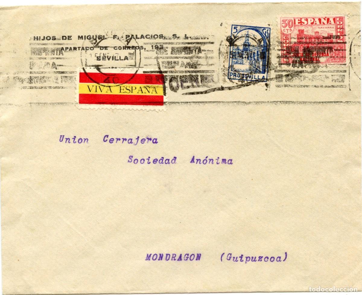 Sellos: ETIQUETA PATRI&Oacute;TICA ZONA NACIONAL CAT&Aacute;LOGO ALLEPUZ - EDIFIL N&ordm; 12 SOBRE CARTA