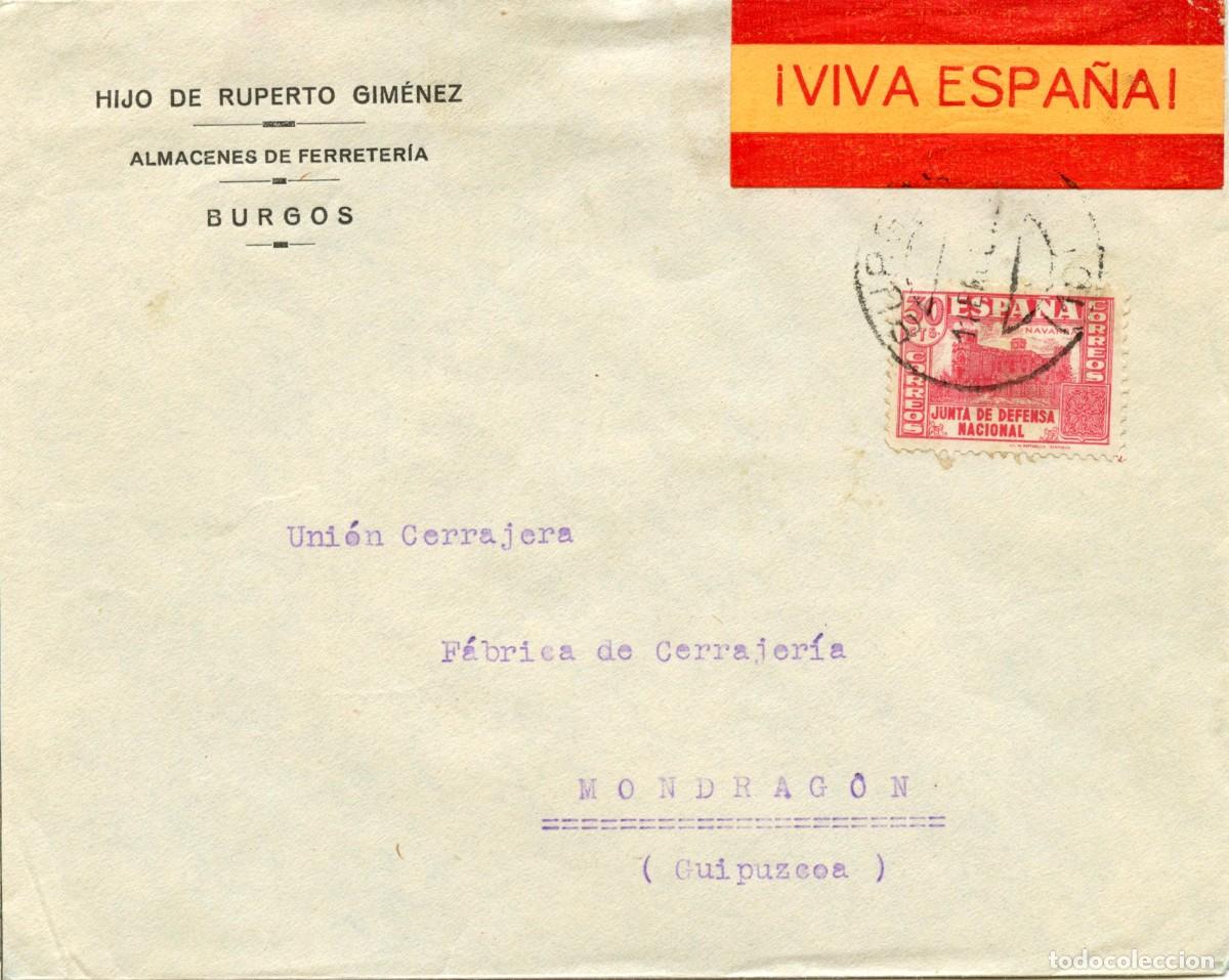 Sellos: ETIQUETA PATRI&Oacute;TICA ZONA NACIONAL CAT&Aacute;LOGO ALLEPUZ - EDIFIL N&ordm; 24A SOBRE CARTA