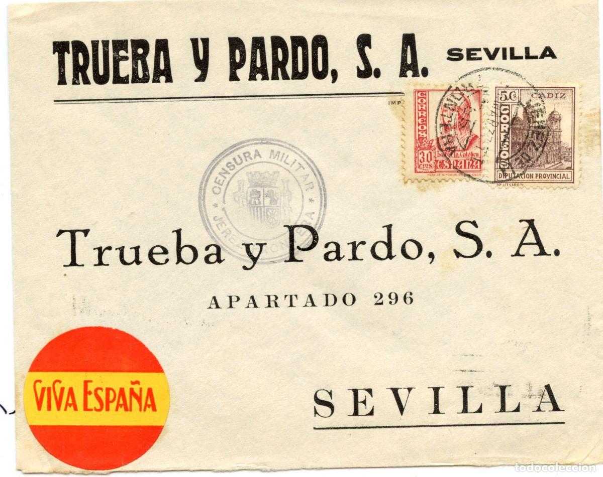 Sellos: ETIQUETA PATRI&Oacute;TICA ZONA NACIONAL CAT&Aacute;LOGO ALLEPUZ - EDIFIL N&ordm; 28 SOBRE CARTA
