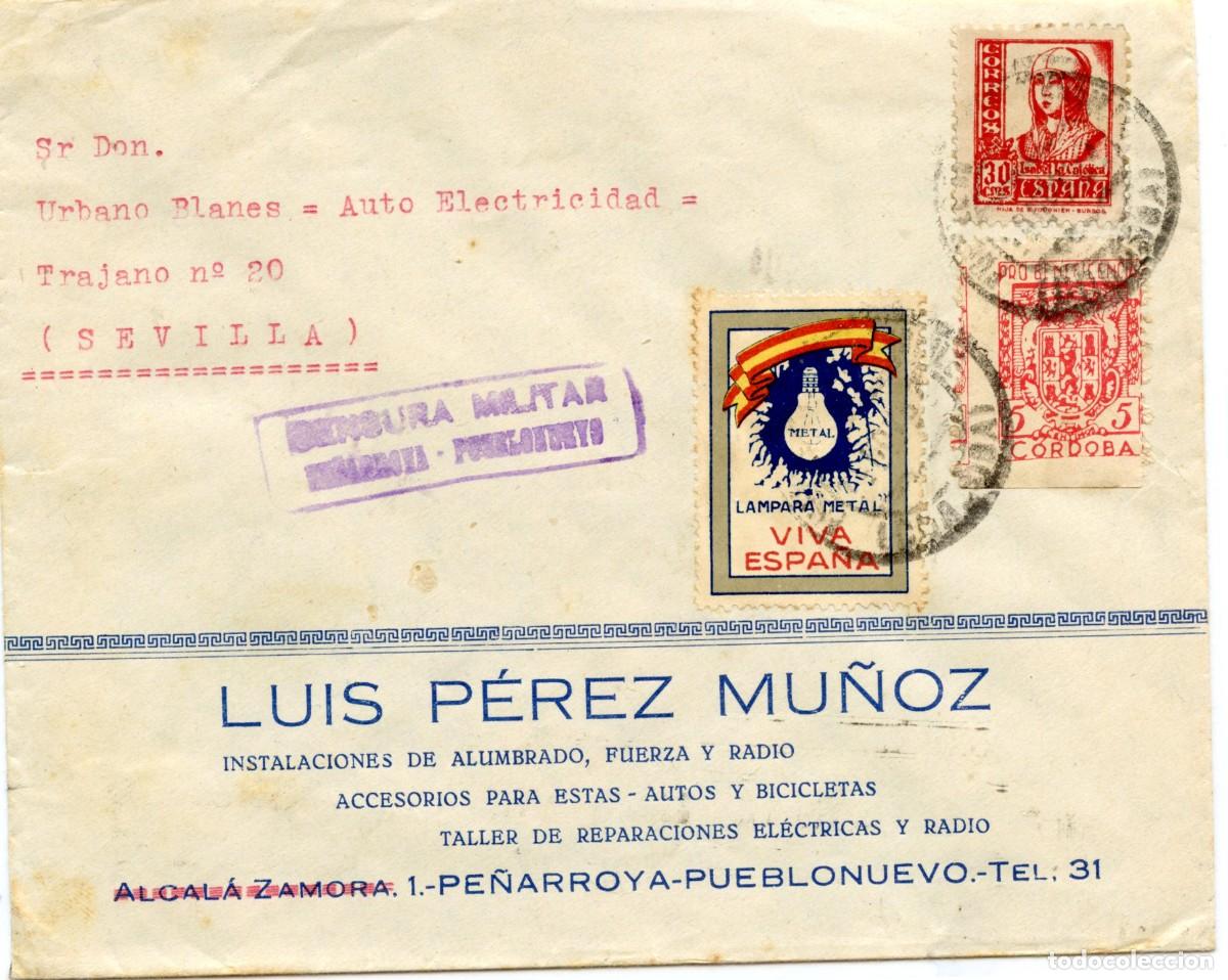 Sellos: ETIQUETA PATRI&Oacute;TICA ZONA NACIONAL CAT&Aacute;LOGO ALLEPUZ - EDIFIL N&ordm; 33 SOBRE CARTA