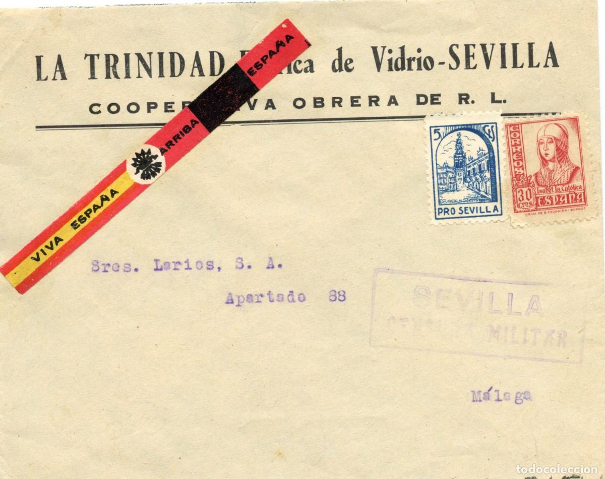 Sellos: ETIQUETA PATRI&Oacute;TICA ZONA NACIONAL CAT&Aacute;LOGO ALLEPUZ - EDIFIL N&ordm; 50 SOBRE CARTA