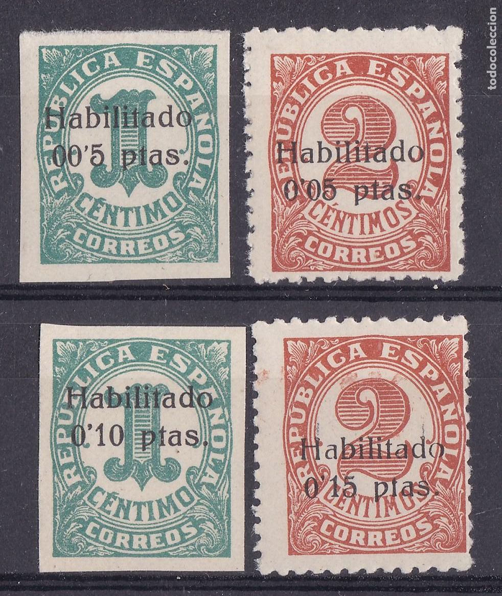 Francobolli: AA7-GUERRA CIVIL. Habilitados BALEARES x 4 valores