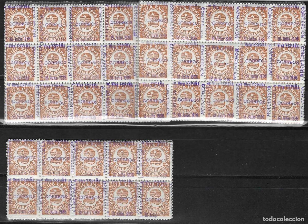 Sellos: LA LINEA DE LA CONCEPCION EDIFIL 1 Y 2. SELLOS REPUBLICANOS 1936. VALOR CAT&Aacute;LOGO: 500 &euro;. MNH **