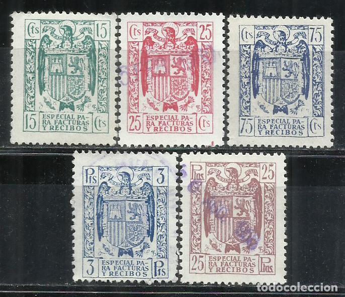 Sellos: 4000-FISCALES SPAIN REVENUE 1939 FACTURAS RECIBOS EDIFIL ALEMANY 18,00&euro;.