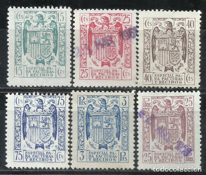Sellos: 4005-FISCALES SPAIN REVENUE 1939 FACTURAS RECIBOS EDIFIL ALEMANY 18,00&euro;.