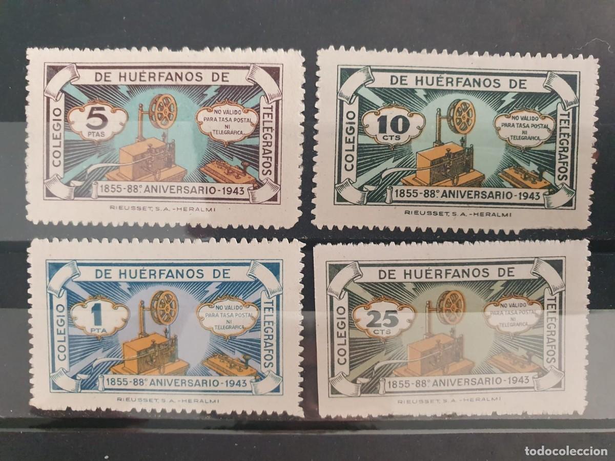 Sellos: COLEGIO HUERFANOS TELEGRAFOS NUEVOS ** ESPA&Ntilde;A 1943