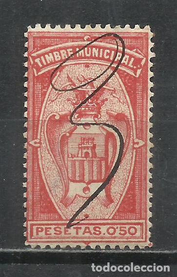 Sellos: 4061-SELLO FISCAL TIMBRE MUNICIPAL 1900 CASTELLON,LOCAL, AYUNTAMIENTO.TASAS, INGRESOS. SPAIN REVENUE