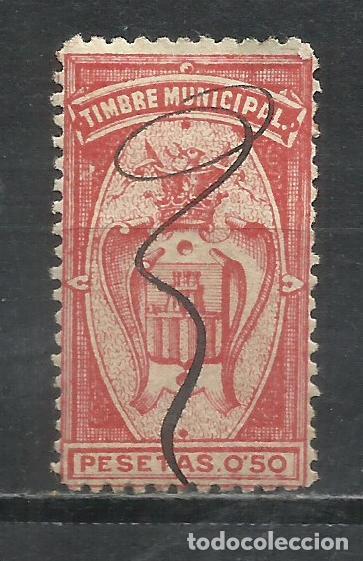 Sellos: 4062-SELLO FISCAL TIMBRE MUNICIPAL 1900 CASTELLON,LOCAL, AYUNTAMIENTO.TASAS, INGRESOS. SPAIN REVENUE