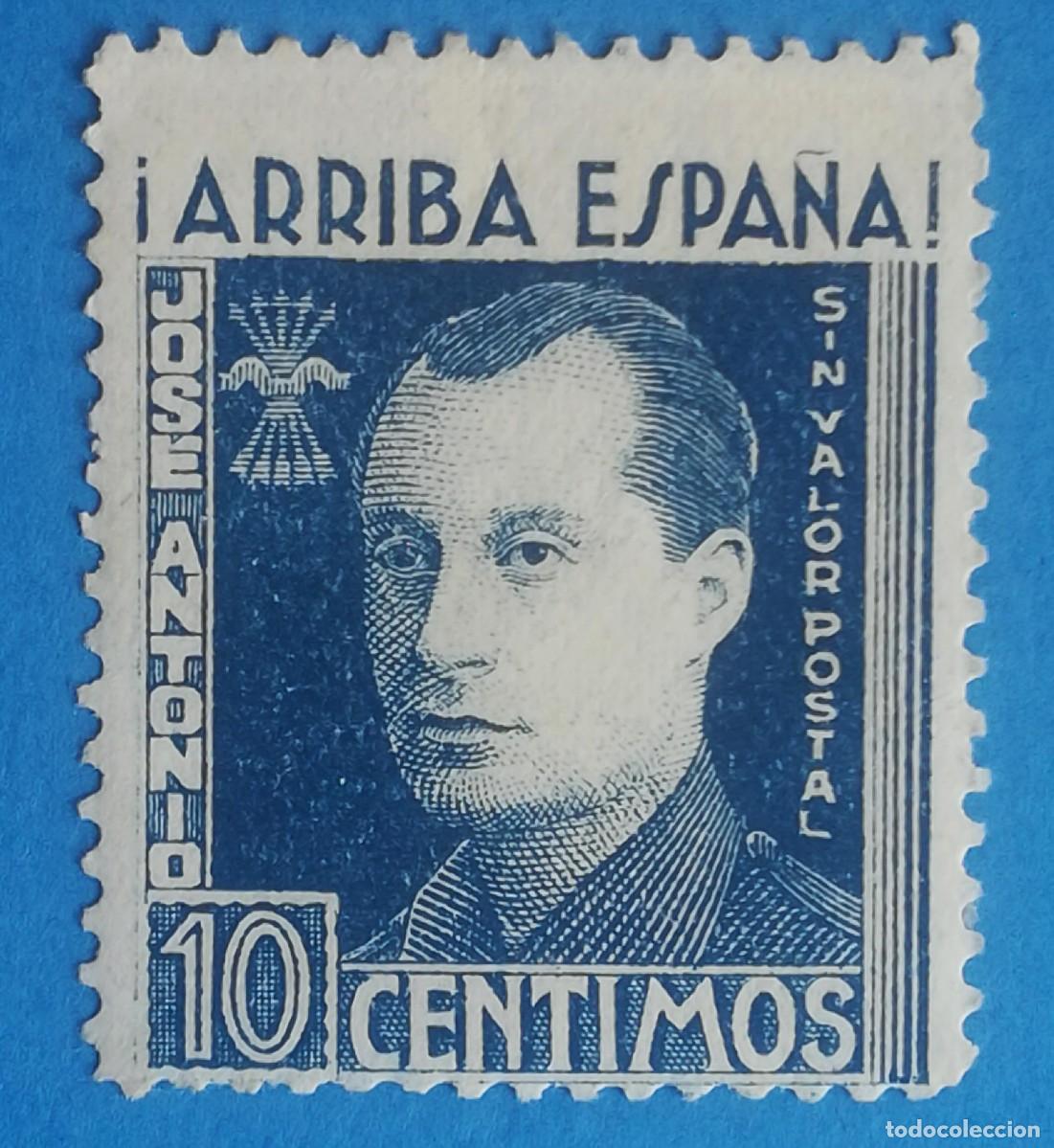 Sellos: Jose Antonio Primo de Rivera. Arriba Espa&ntilde;a. Sin valor postal.
