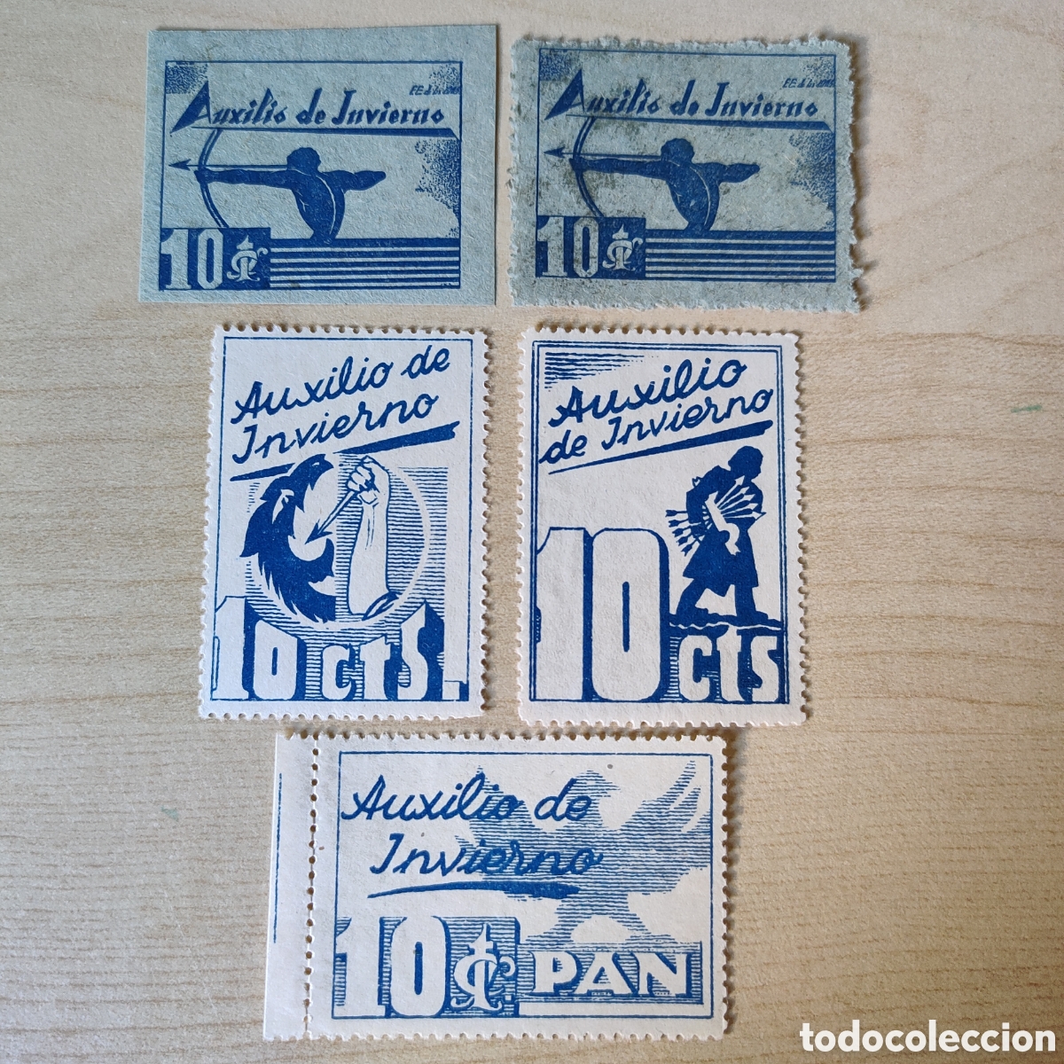 Sellos: a89 Auxilio Invierno Allepuz 4,5,6,12,12s
