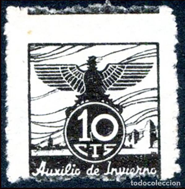 Sellos: Espa&ntilde;a - Auxilio Invierno - Edi * 1 - 10 cts. - Dentado desplazado