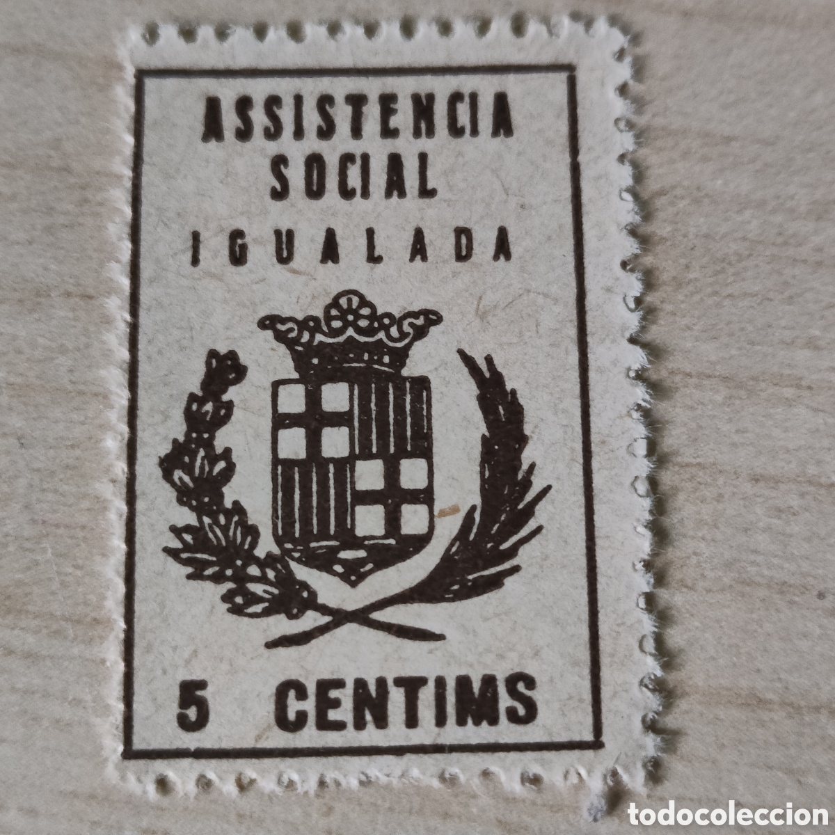 Sellos: a90 RARO Barcelona Igualada Asistencia Social 5 cts Allepuz 49