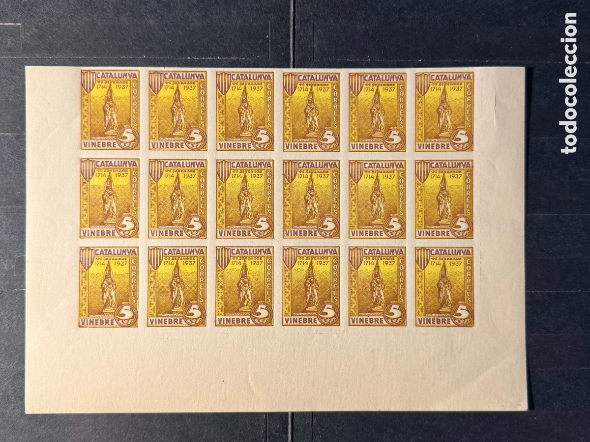 Briefmarken: Espa&ntilde;a. 1936/1939. Guerra Civil. Emisiones locales republicanas. Vinebre. Fesofi 26s. Nuevos **