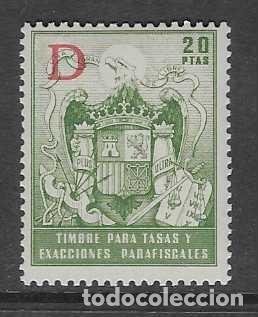 Sellos: TIMBRE PARA TASAS Y EXSACCIONES PARAFISCALES. 20 PTAS-VER FOTOS