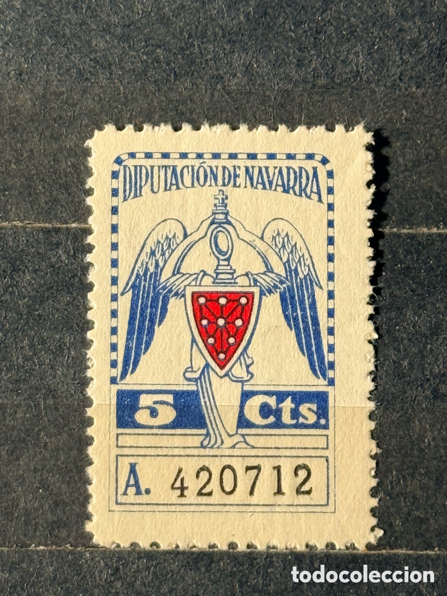 Sellos: Espa&ntilde;a. 1934. Fiscales. Diputaci&oacute;n Foral de Navarra. Alemany 1. Nuevo **