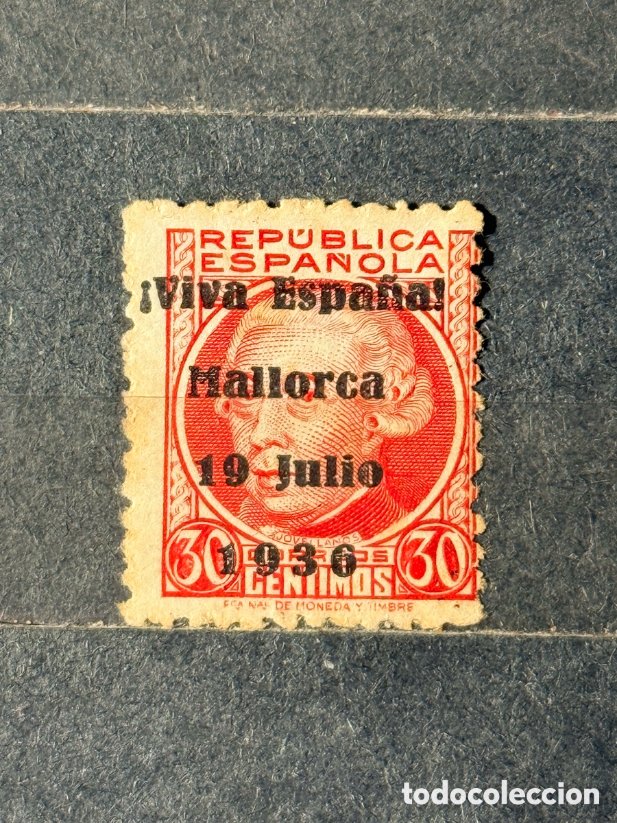 Sellos: Espa&ntilde;a. 1936/1939. Guerra Civil. Emisiones locales patri&oacute;ticas. Mallorca. Edifil 4. Nuevo **
