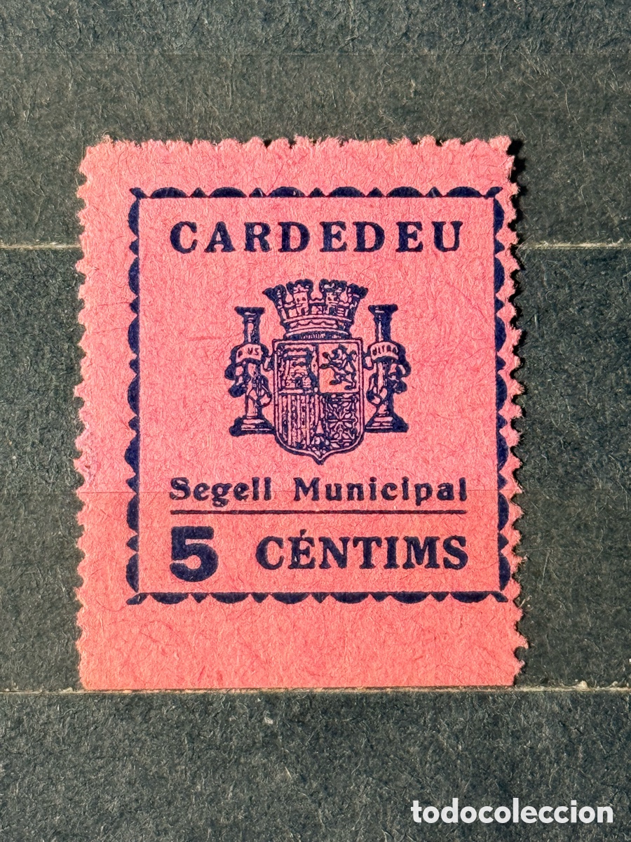 Sellos: Espa&ntilde;a. 1936/1939. Guerra Civil. Emisiones locales republicanas. Cardedeu. Fesofi 1. Nuevo **