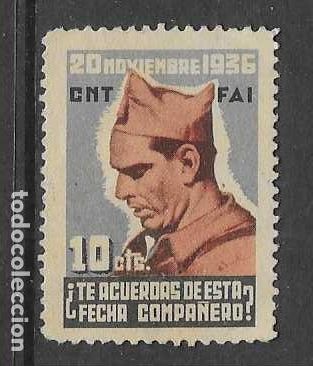 Sellos: VI&Ntilde;ETA.- 10 CTS.- DURRUTI -C.N.T. A,I.T.- VER FOTOS