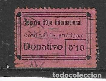 Sellos: ANDUJAR-JAEN-- 10 CTS- S.R.I. -DONATIVO- VER FOTOS