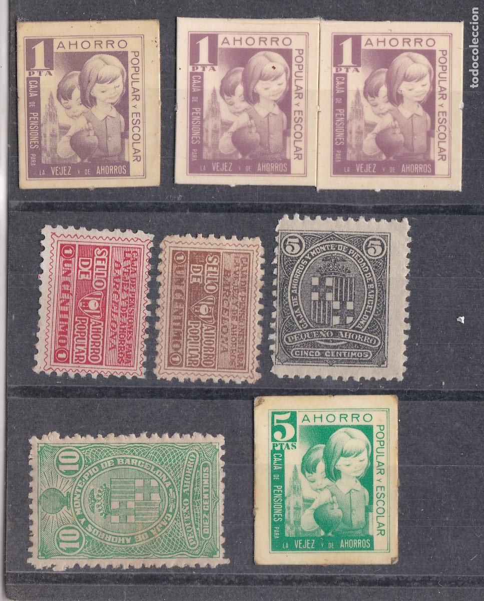 Sellos: FC291- PARAFISCALES Caja Postal / Ahorro Popular x 8 Valores Nuevos