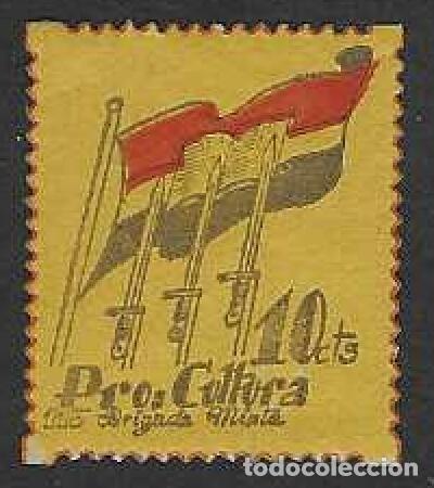 Sellos: PRO CULTURA. 115 BRIGADA MIXTA. 10 CTS. ALLEPUZ 2117.
