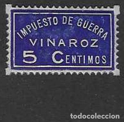 Sellos: VINAROZ (CASTELL&Oacute;N). IMPUESTO DE GUERRA. 5 CTS.