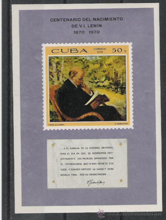 Sellos: TEMA LENIN HOJA BLOQUE NUEVA - Foto 1