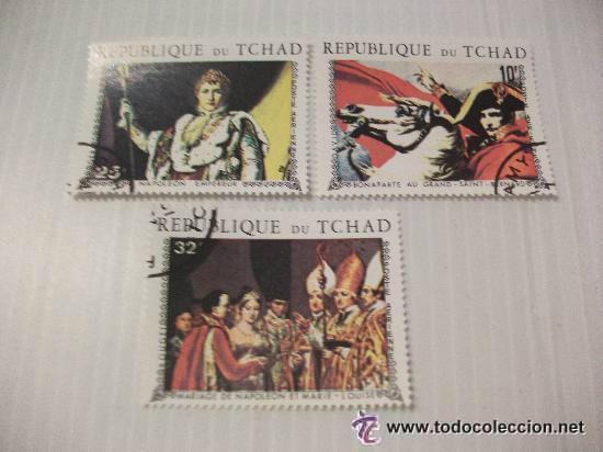 Sellos: LOTE DE 3 SELLOS DE CHAD : NAPOLEON - Foto 1
