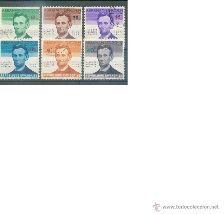 Sellos: ABRAHAM LINCOLN .-- SERIE DE RWANDA - Foto 1