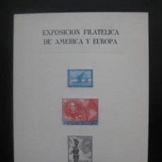 Sellos: ESPAÑA AÑO 1977 - EXPOSICION FILATELICA DE AMERICA Y EUROPA ESPAMER 1977 DESCUBRIMIENTO DE AMERICA. Lote 45654753
