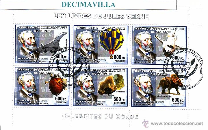 Sellos: L601, CONGO, 2006, JULIO VERNE - Foto 1