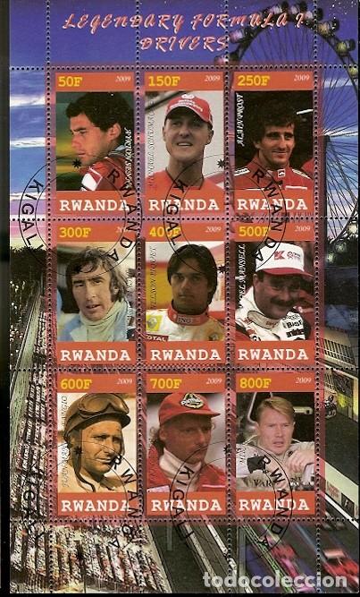 Sellos: Ruanda & Lendas da Formula I 2009 (2) - Foto 1