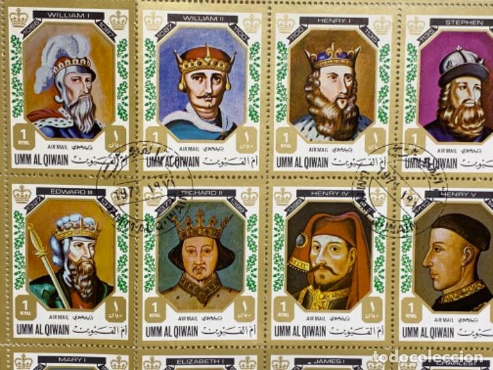 Sellos: Emiratos Árabes Umm Al Qiwain 1971. Pliego completo “Kings and Queens of England”. Mint MNH. - Foto 4 - 219827845