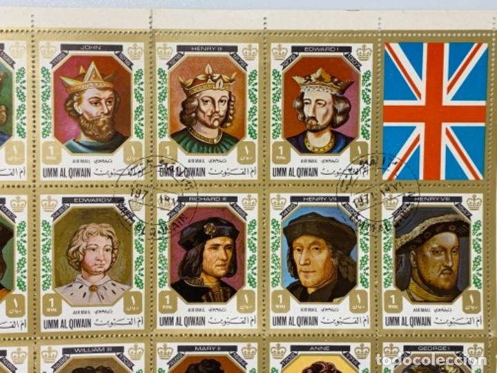 Sellos: Emiratos Árabes Umm Al Qiwain 1971. Pliego completo “Kings and Queens of England”. Mint MNH. - Foto 6 - 219827845