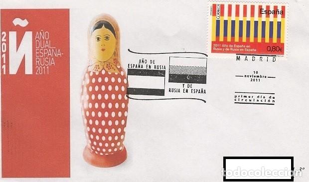 Sellos: A&Ntilde;O DUAL RUSIA - ESPA&Ntilde;A. - Foto 1