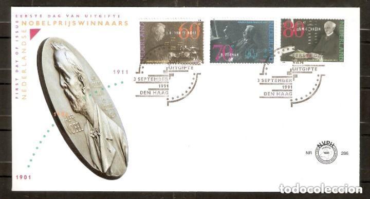 Sellos: HOLANDA.1911. FDC N&ordm; 286. PREMIOS NOBEL - Foto 1