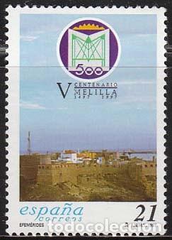 Sellos: Edifil 3505, V Centenario de Melilla. Nuevo *** - Foto 1